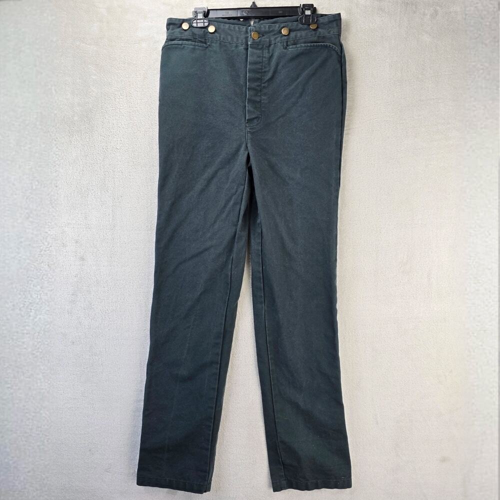 Scully Western Pants Mens 34 (Fits 32x35) Grey Canvas Buckle Back Cowboy RW040